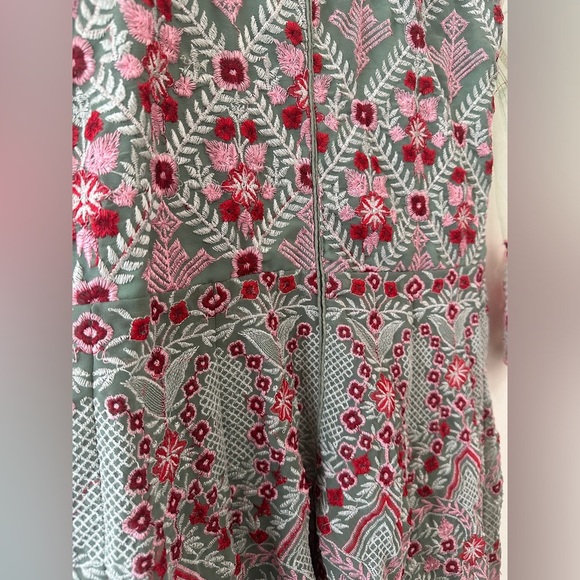 Embroidered Top - Long Sleeve Peplum Sheer - Size: Medium - Picture 4 of 8